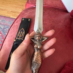 Vintage Mermaid Dagger with Sheath
